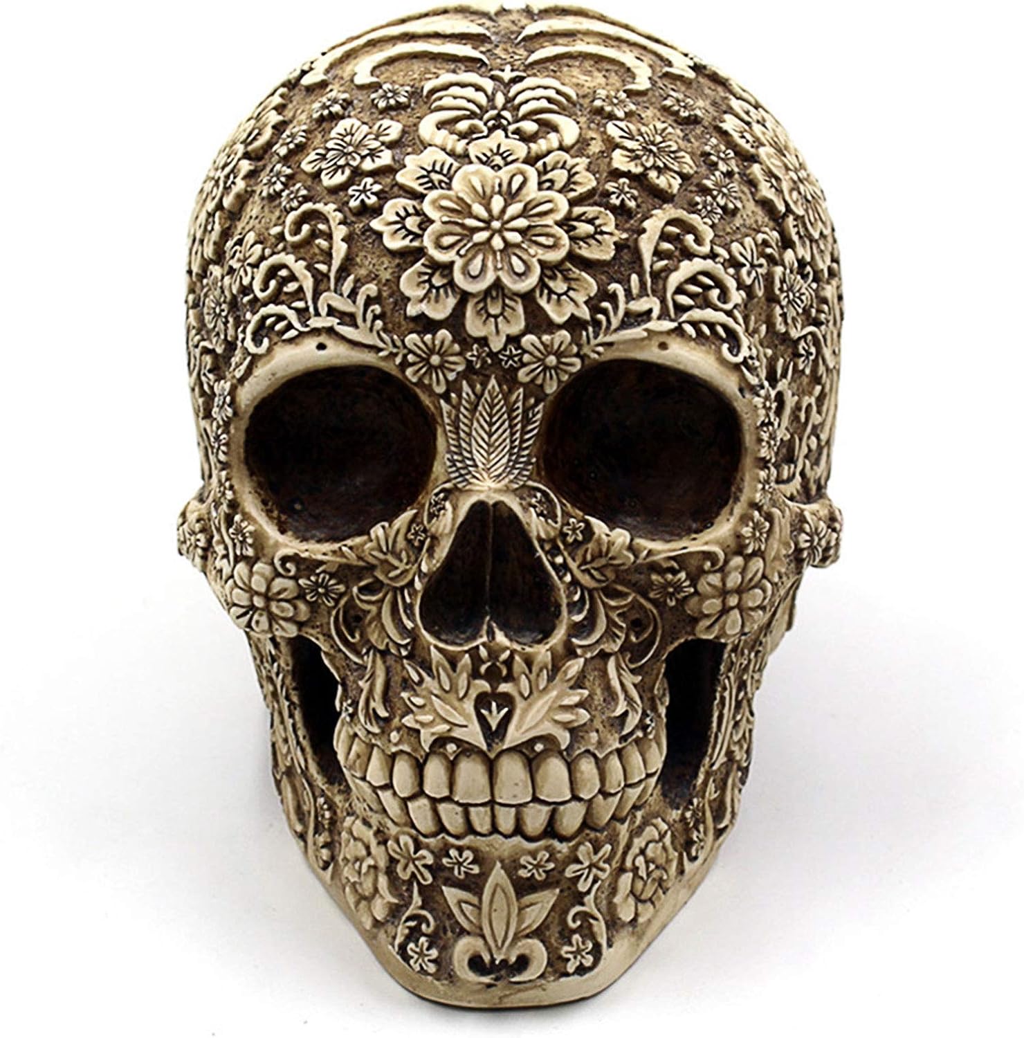 UJOY Creative Skull Flowers Sculpture 81 Inch Home Decor