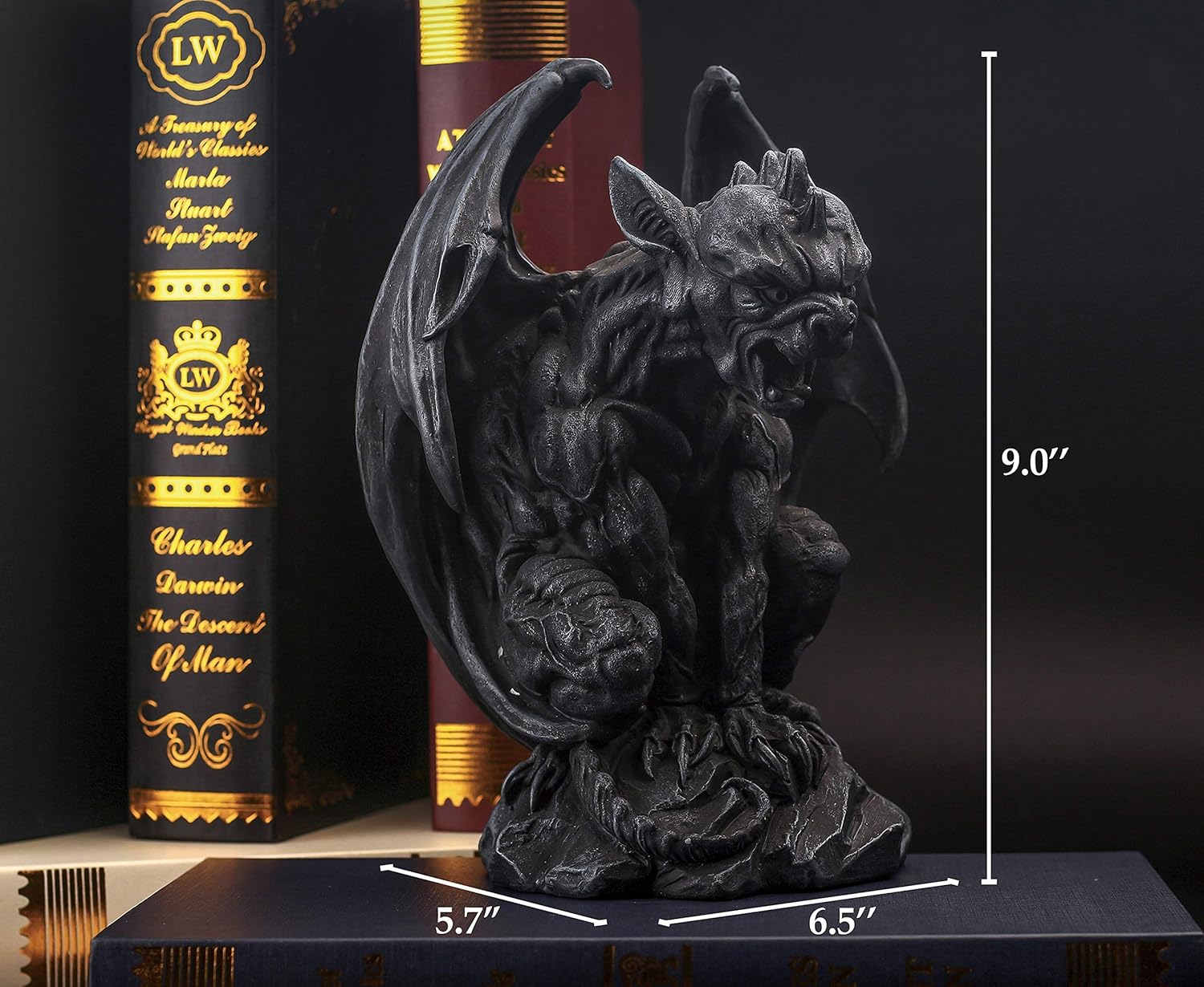 JORAE Winged Gargoyle Statue 9 Inches Decorative Protection Sculpture
