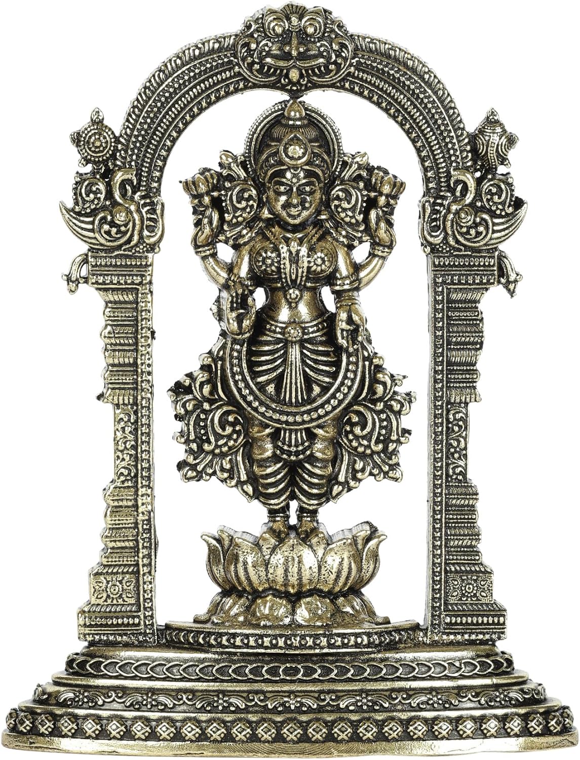 Exotic India Small Superfine Lakshmi Brass Statue
