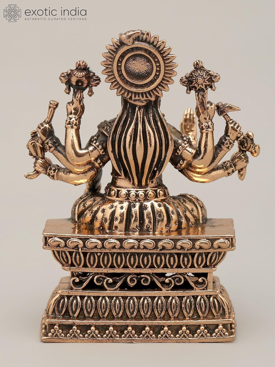 Small Superfine Eight Armed Goddess Varahi Brass Statue