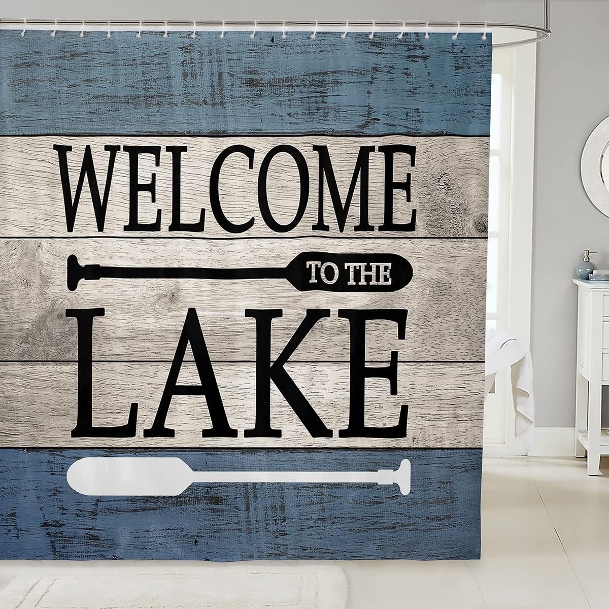 Erosebridal Rustic Farmhouse Shower Curtain Set