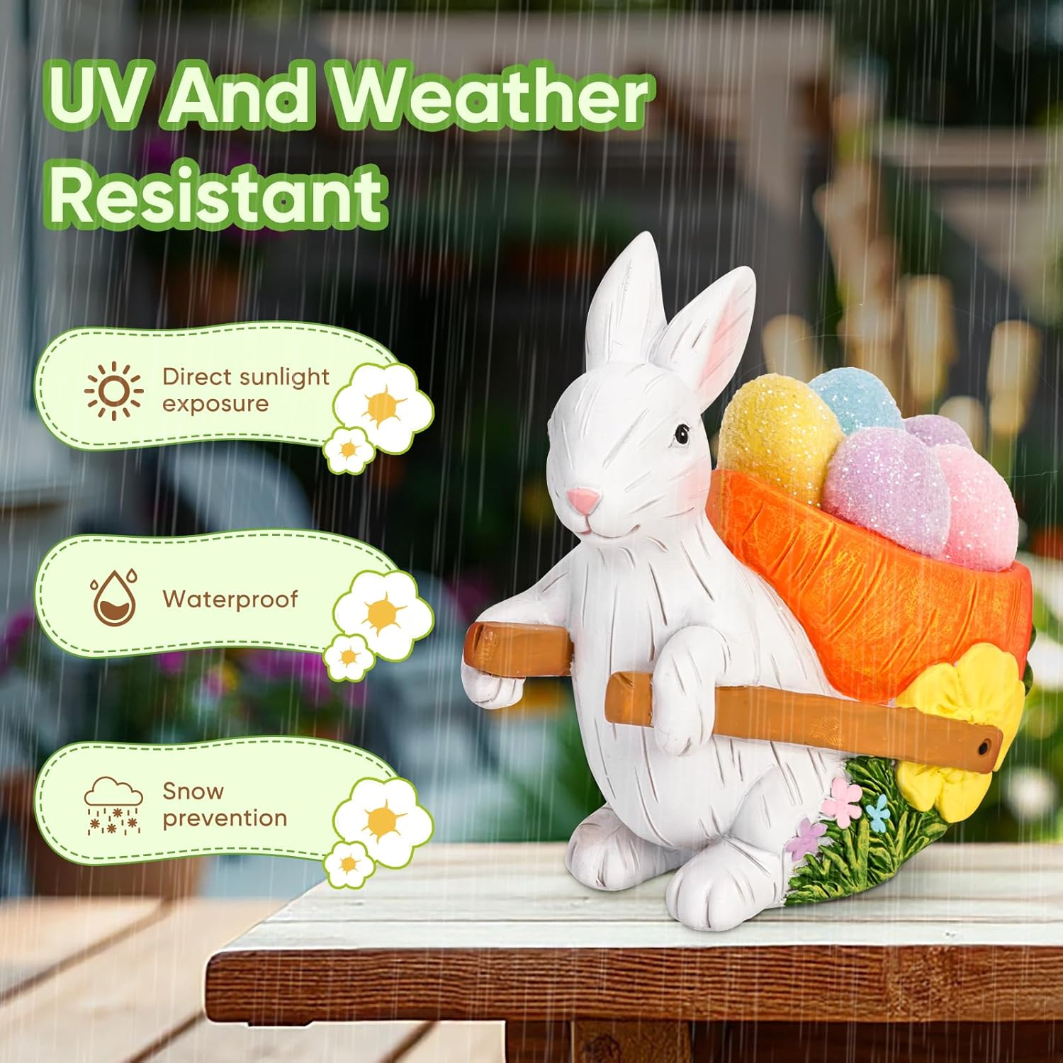Fribtest Easter Bunny Figurine Home Decor