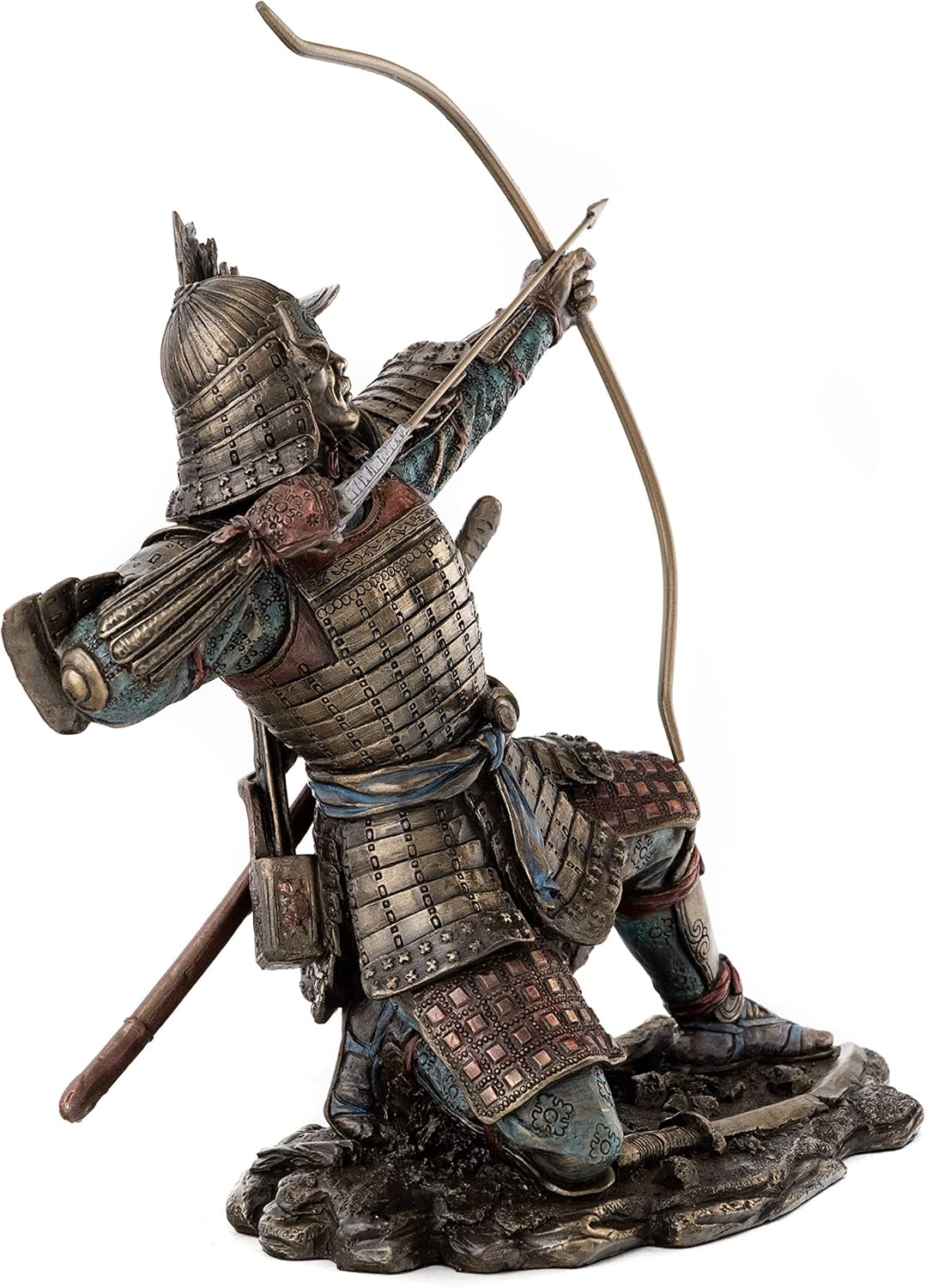 Japanese Samurai Archer Bronze Statue - 85 Inch Collectible Figurine