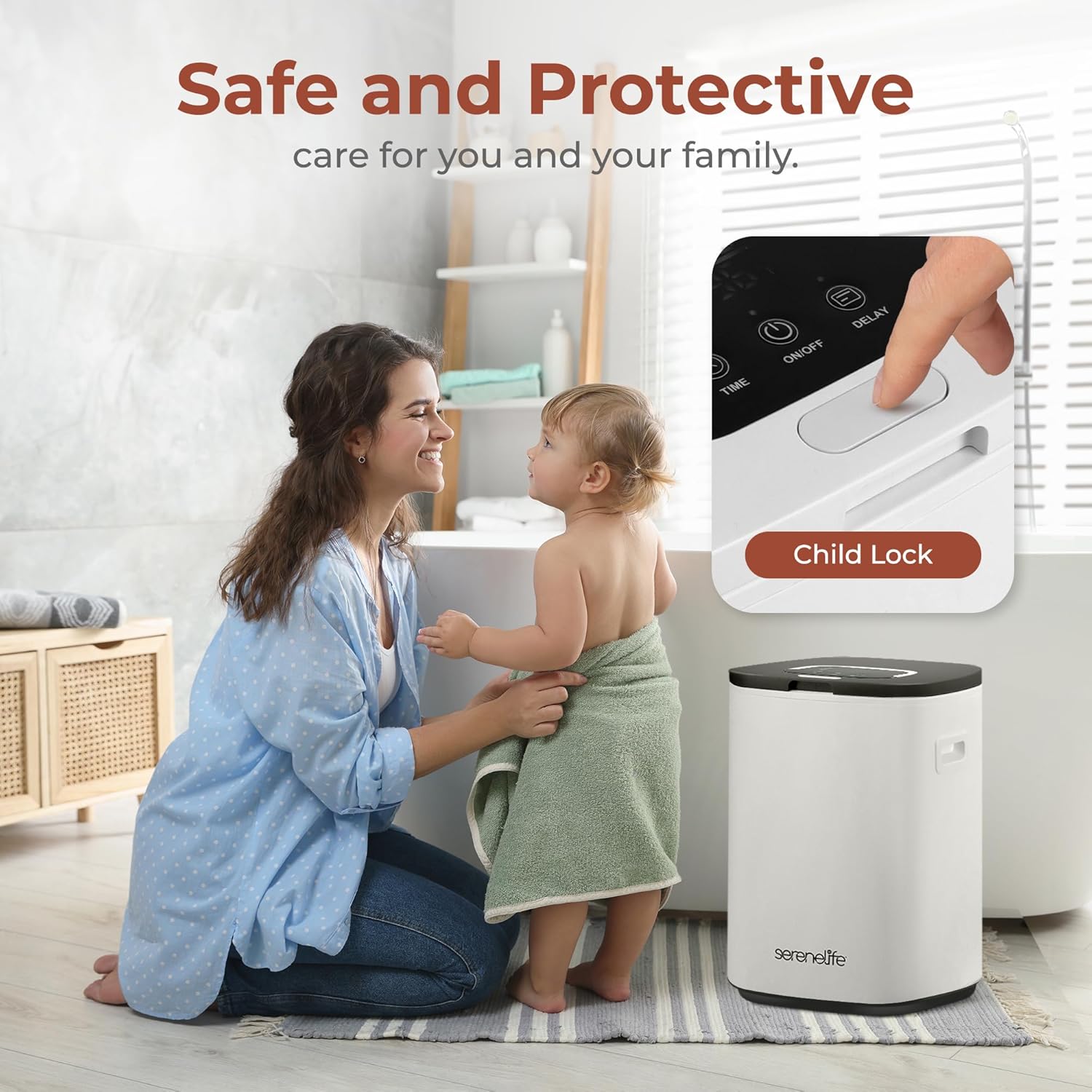 SereneLife SLTLWSQ84 Warmer 23L Bucket with Timer