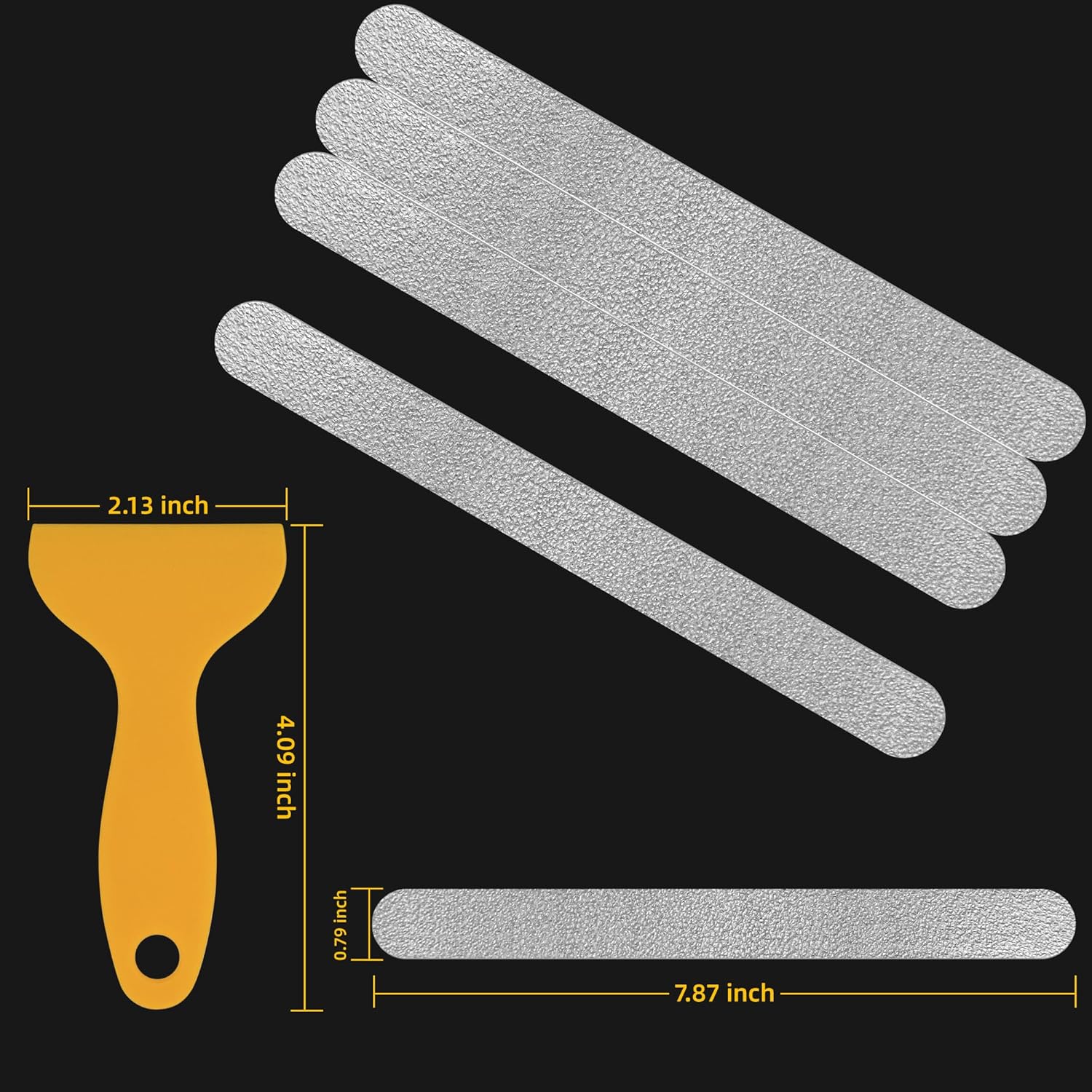SANKEMU Transparent Non-Slip Bathtub Stickers 20PCS with Scraper