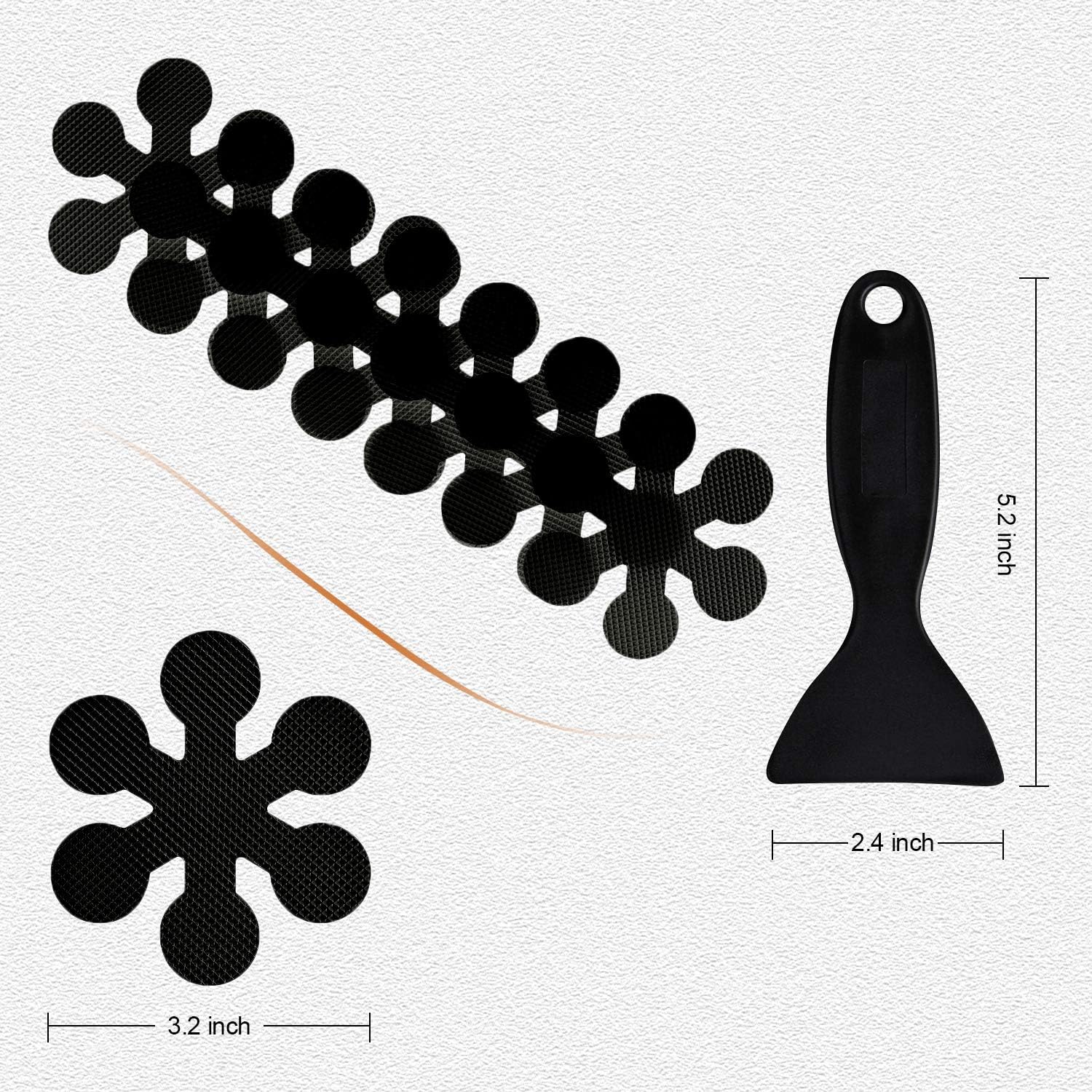 Secopad Non-Slip Bathtub Stickers with Scraper 1