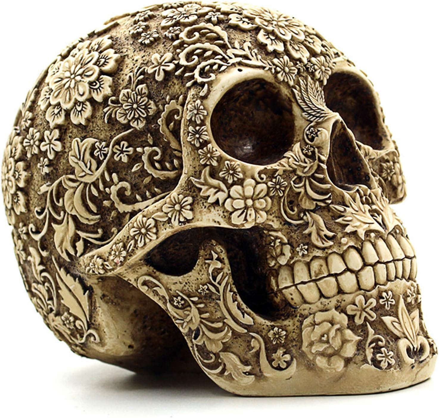 UJOY Creative Skull Flowers Sculpture 81 Inch Home Decor
