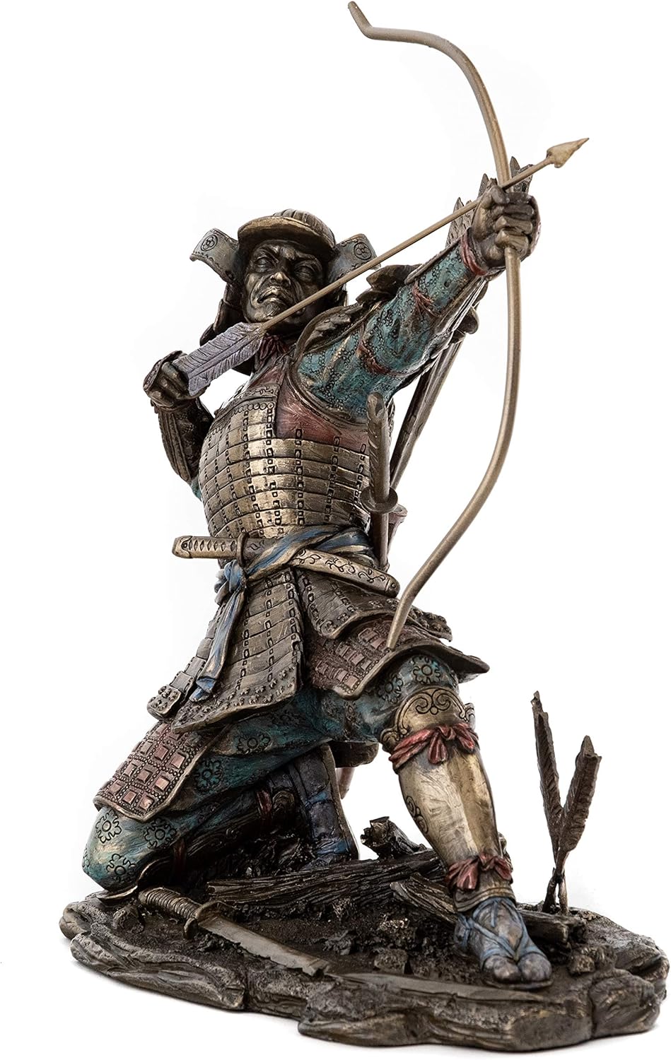 Japanese Samurai Archer Bronze Statue - 85 Inch Collectible Figurine