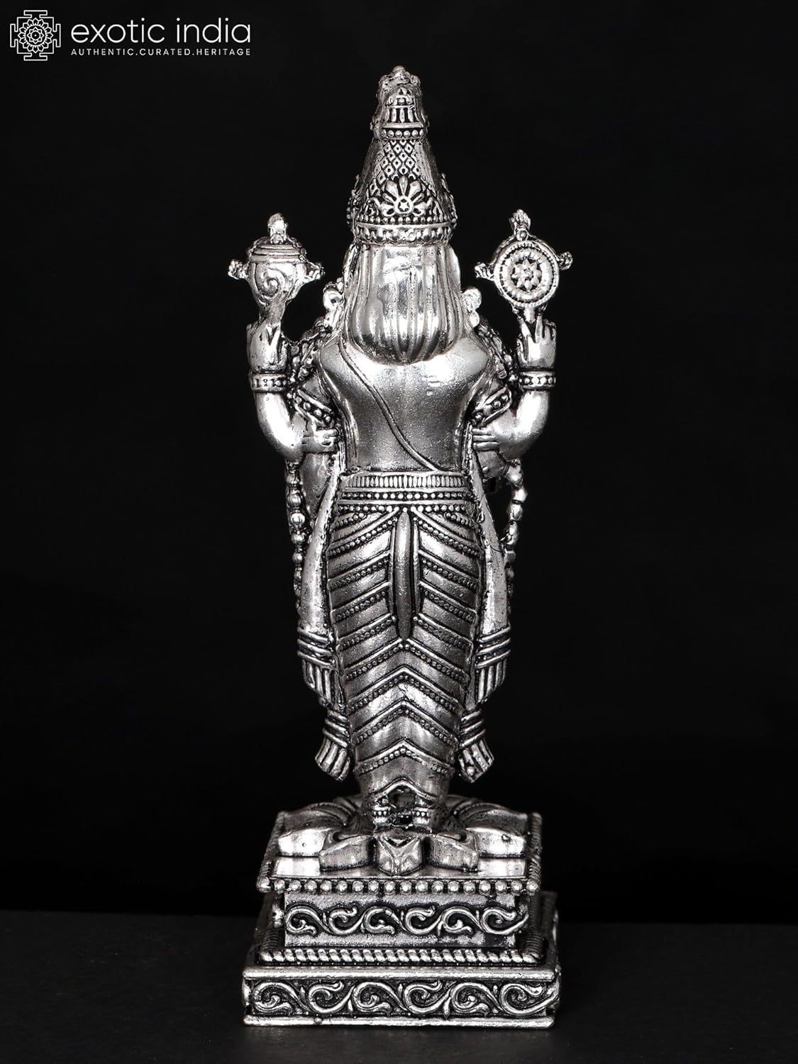 Superfine Lord Tirupati Balaji Brass Statue with Garuda Base