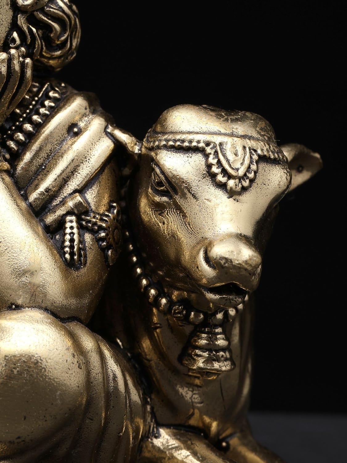 Exotic India Small Superfine Bal Gopal Brass Statue Lord Krishna Pooja Idol