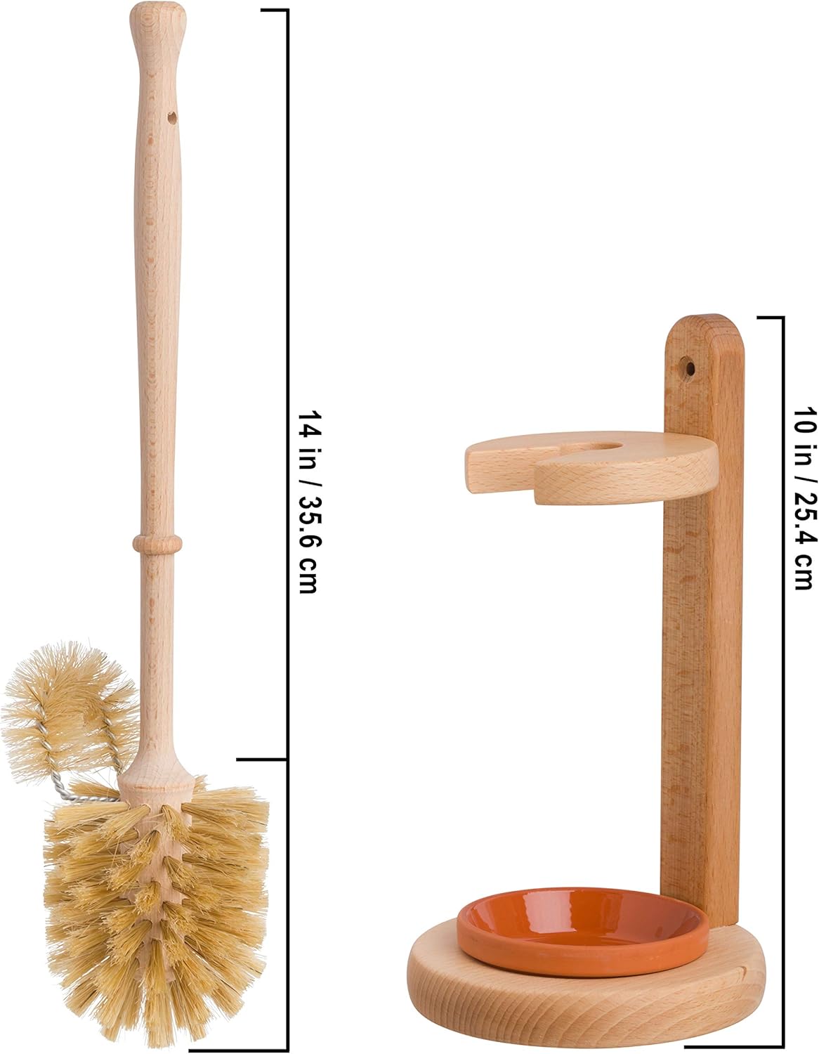Redecker Natural Pig Bristle Toilet Brush with Beechwood Handle 1