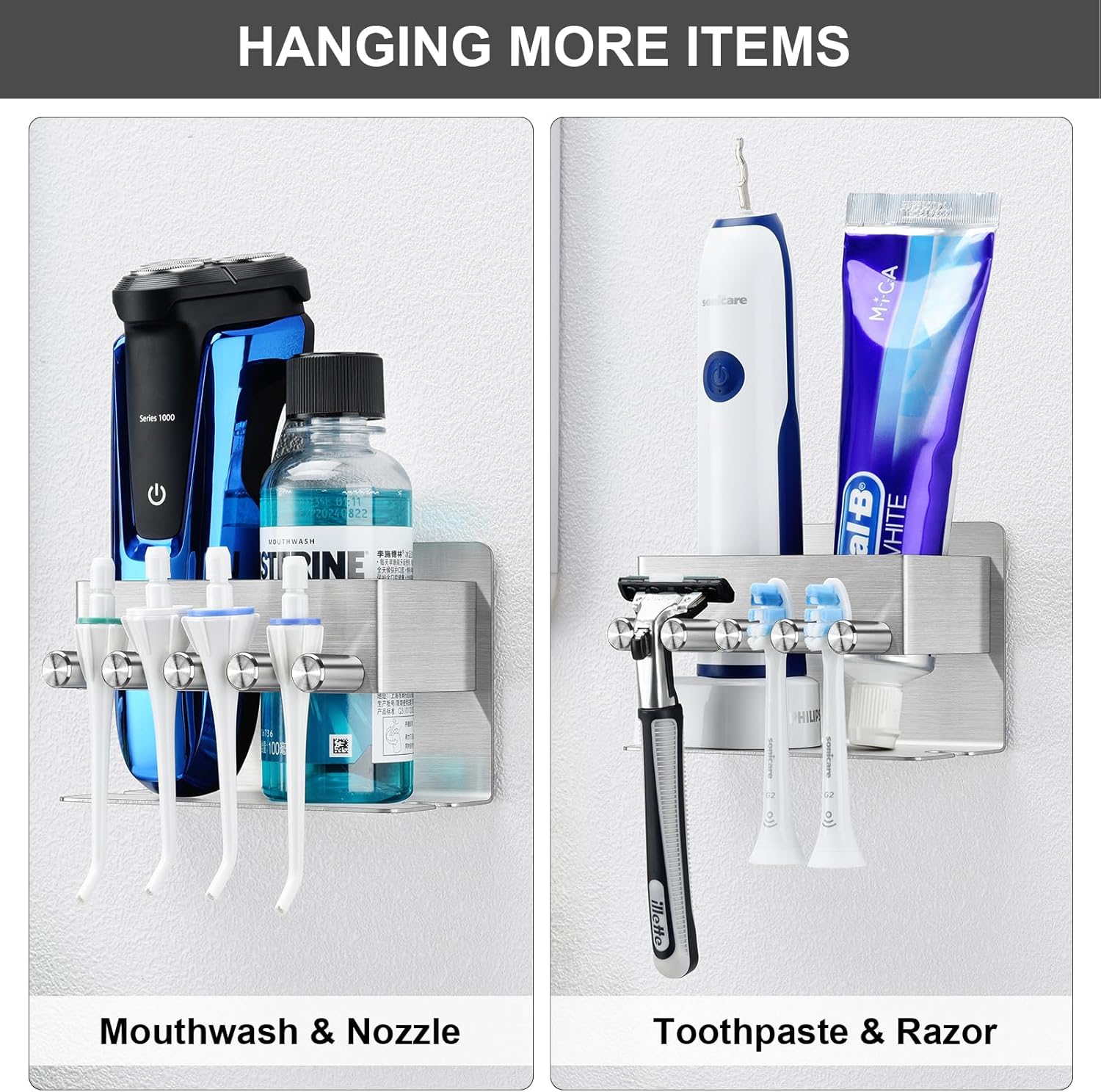 Stainless Steel Toothbrush Holder with 4 Slots