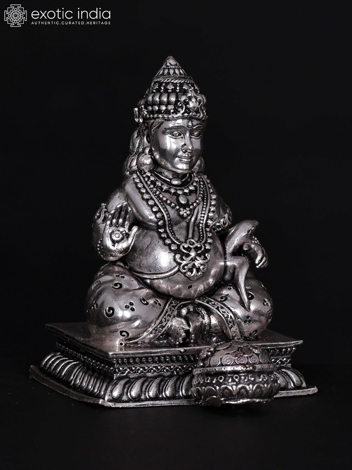 Small Superfine Blessing Lord Kubera Brass Statue 1