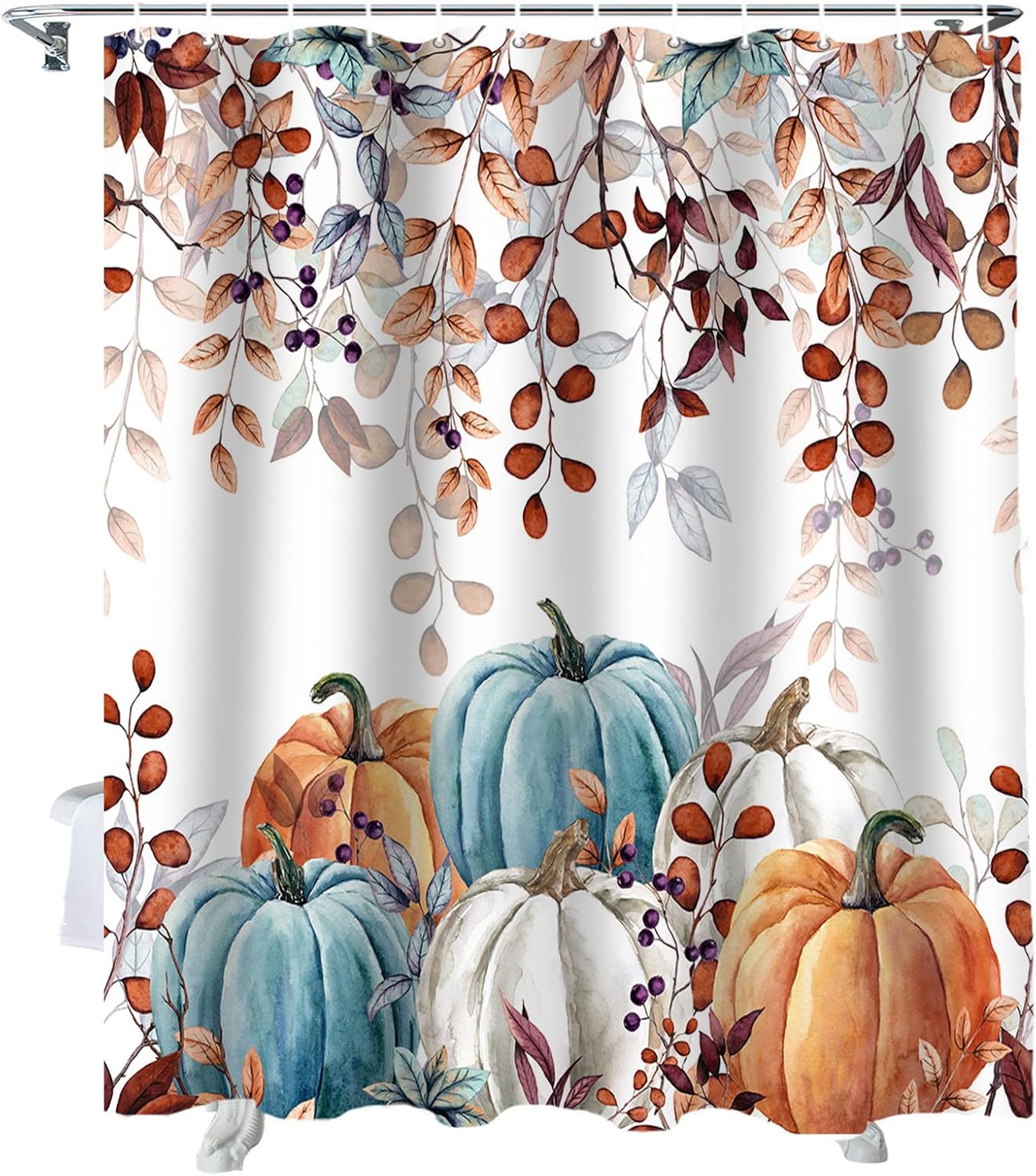Vandarllin Fall Thanksgiving Shower Curtain Set 1