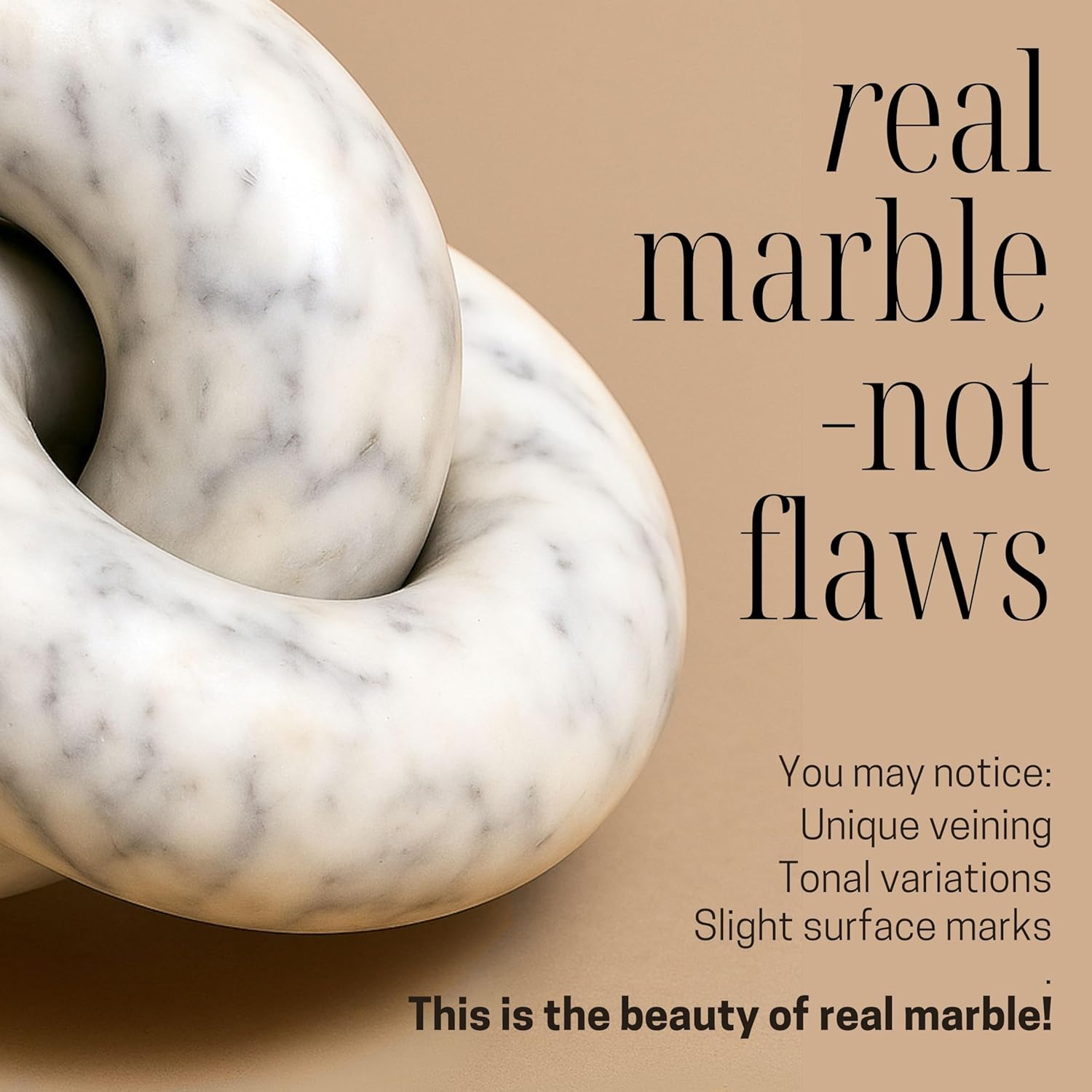 STRONA Marble Knot 6 Shelf Accent Decor