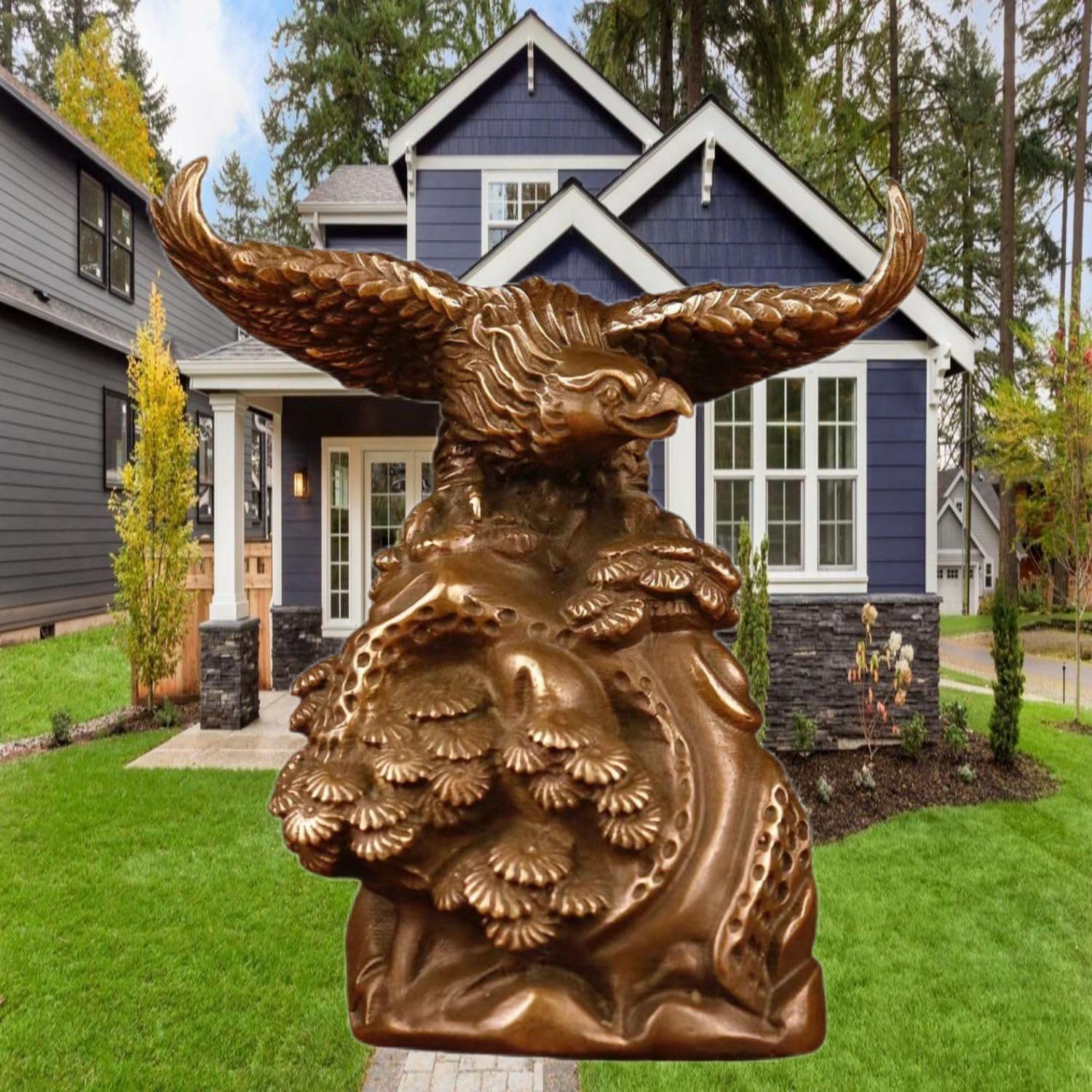 Ecqizer Large Feng Shui Eagle Statue Home Decor 1