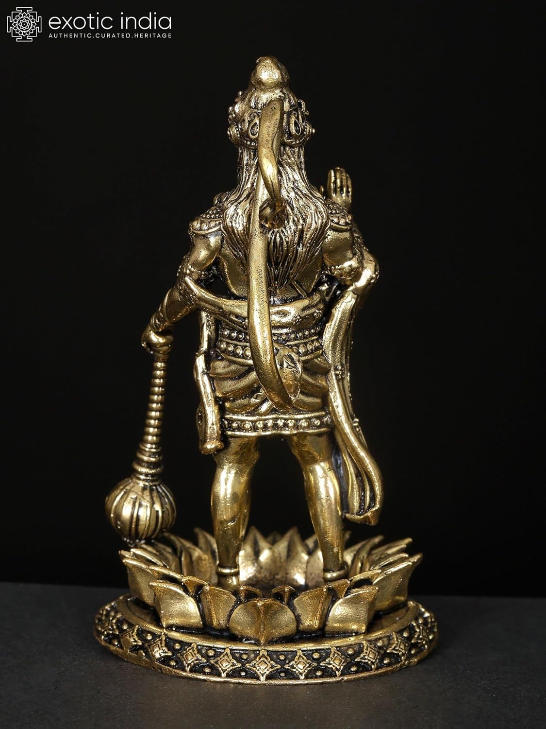Small Superfine Hanuman Brass Statue Bajrangbali Pooja Temple Decor