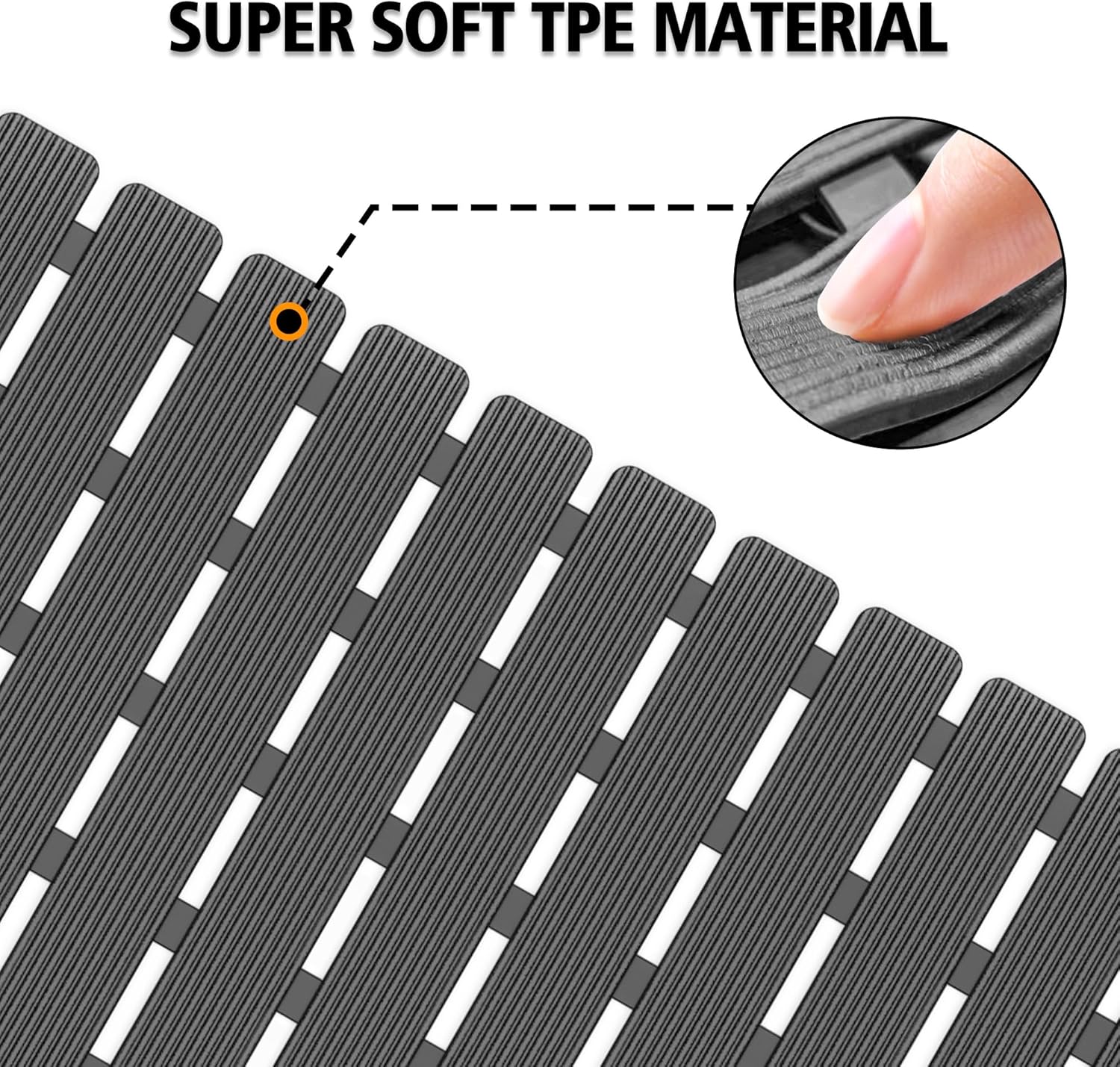 MBOSS Non Slip Bathtub Mat with Suction Cups and Drain Holes