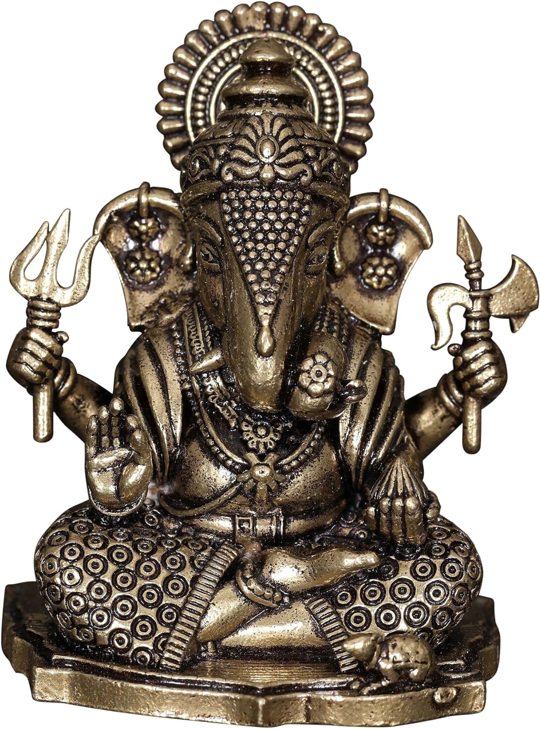 Small Superfine Ganesha Brass Statue for Home Pooja