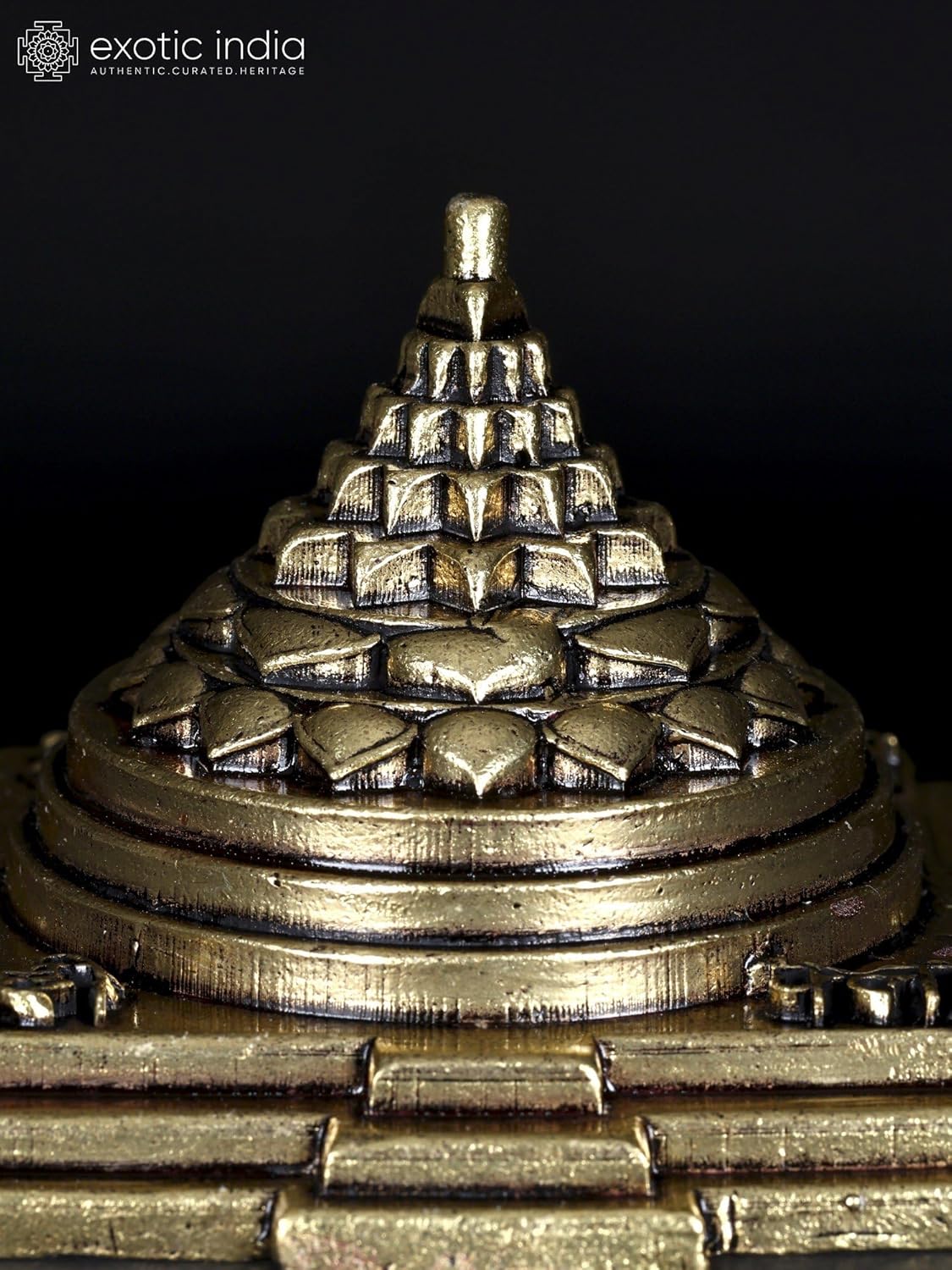 Superfine Shri Yantra Brass Statue for Home Pooja