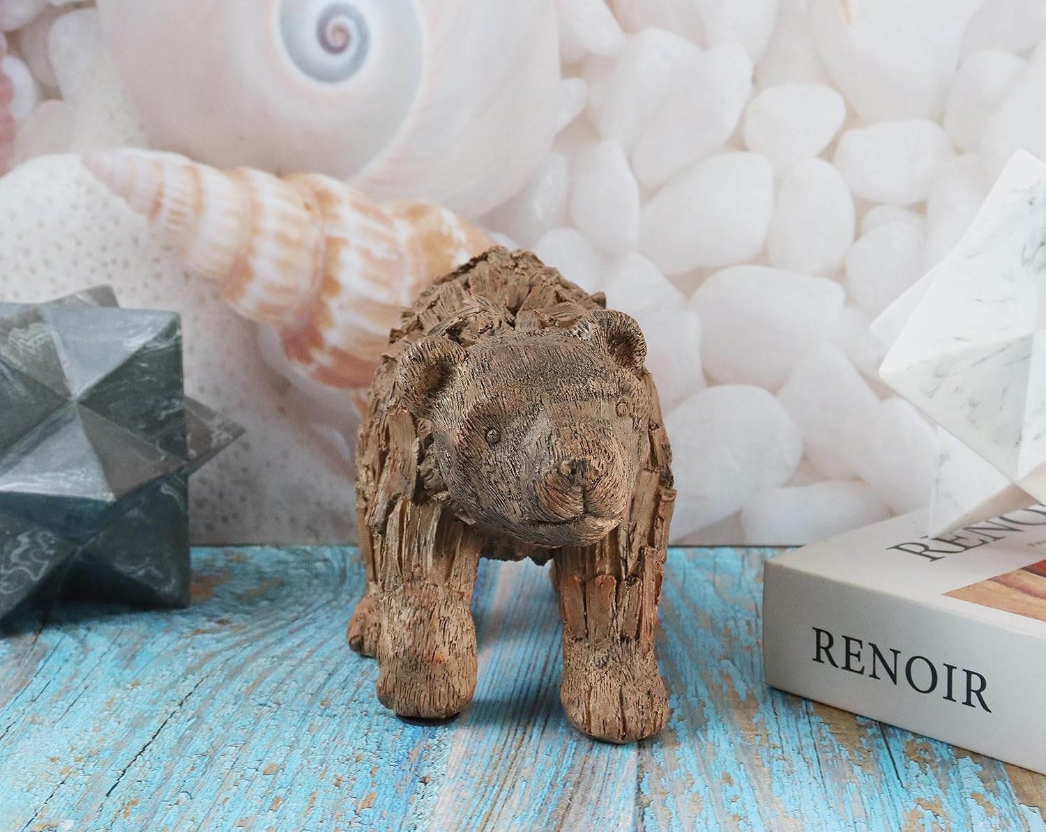 Hymmah Brown Bear Statue Rustic Home Decor