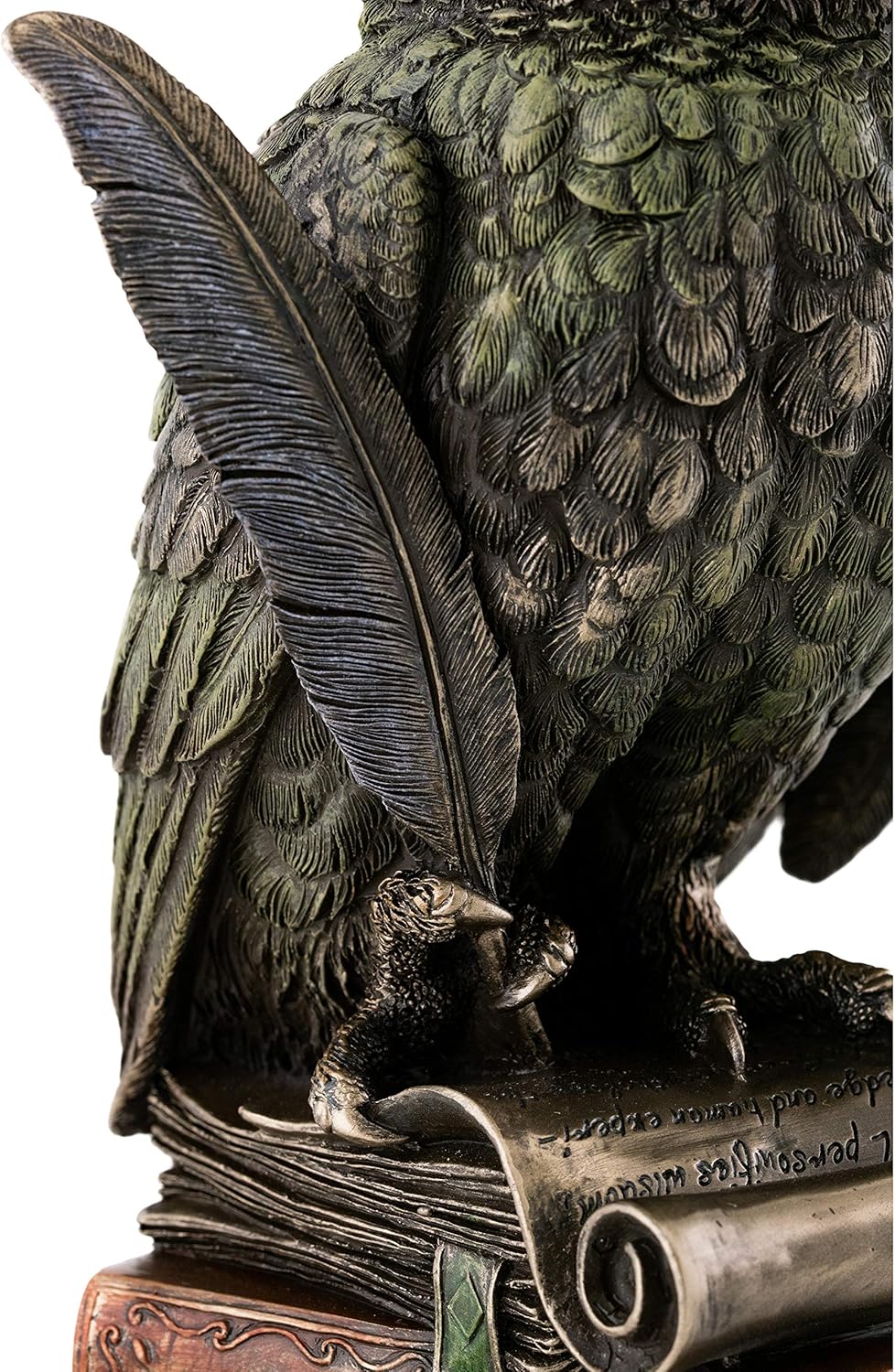 Top Collection Eagle Owl Book Statue - 875-Inch Cold Cast Bronze Collectible