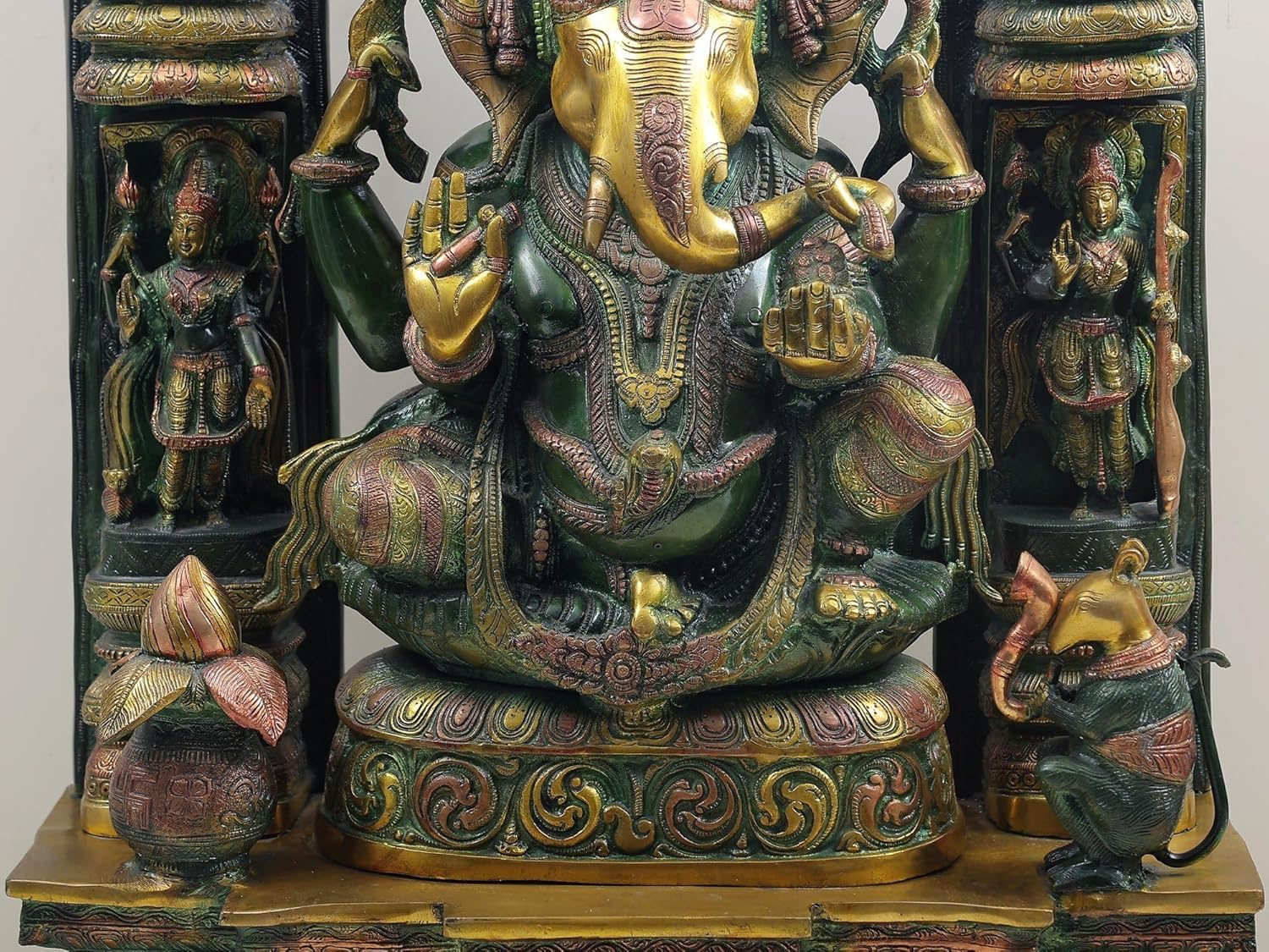 Lord Ganesha Brass Statue 33 Inches Tall