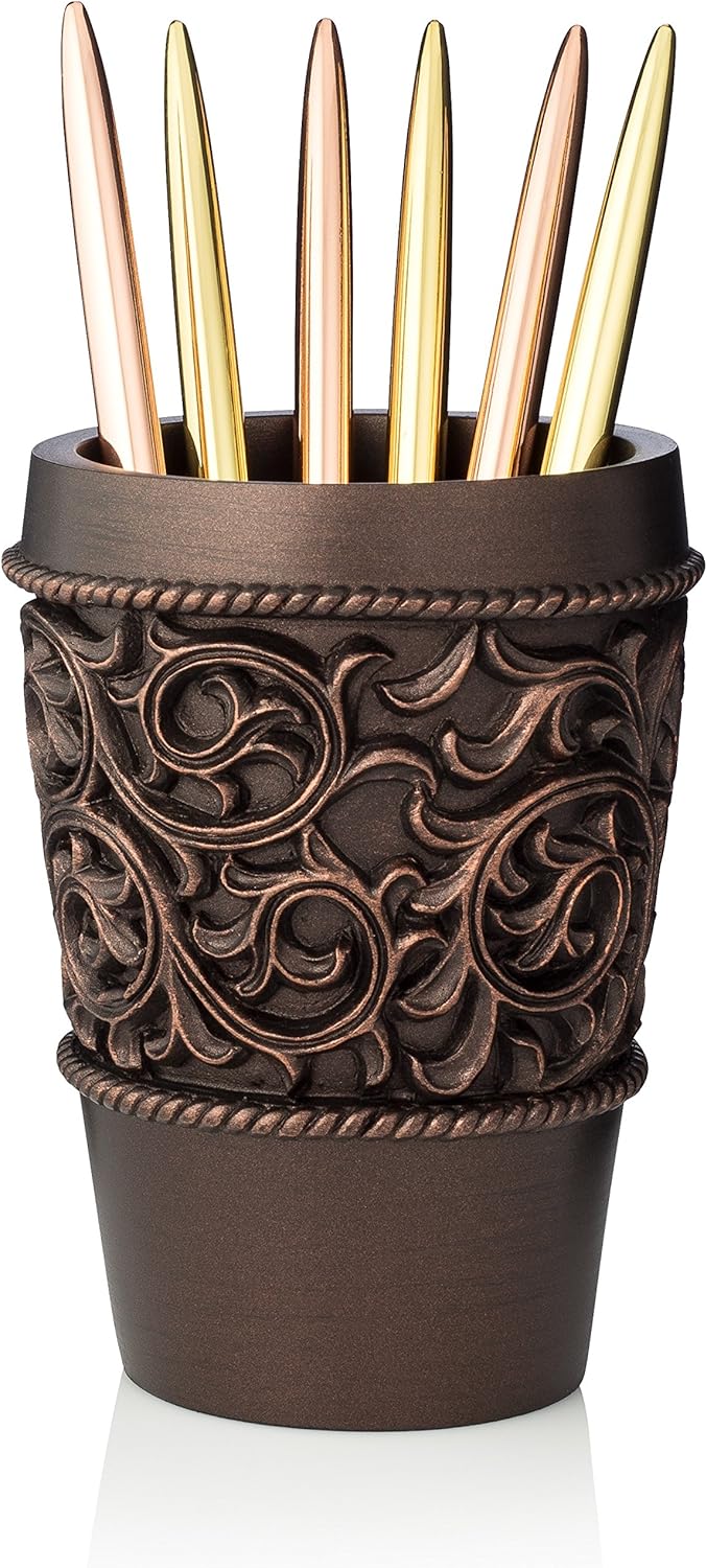 Essentra Home Bronze Bathroom Tumbler Cup 1