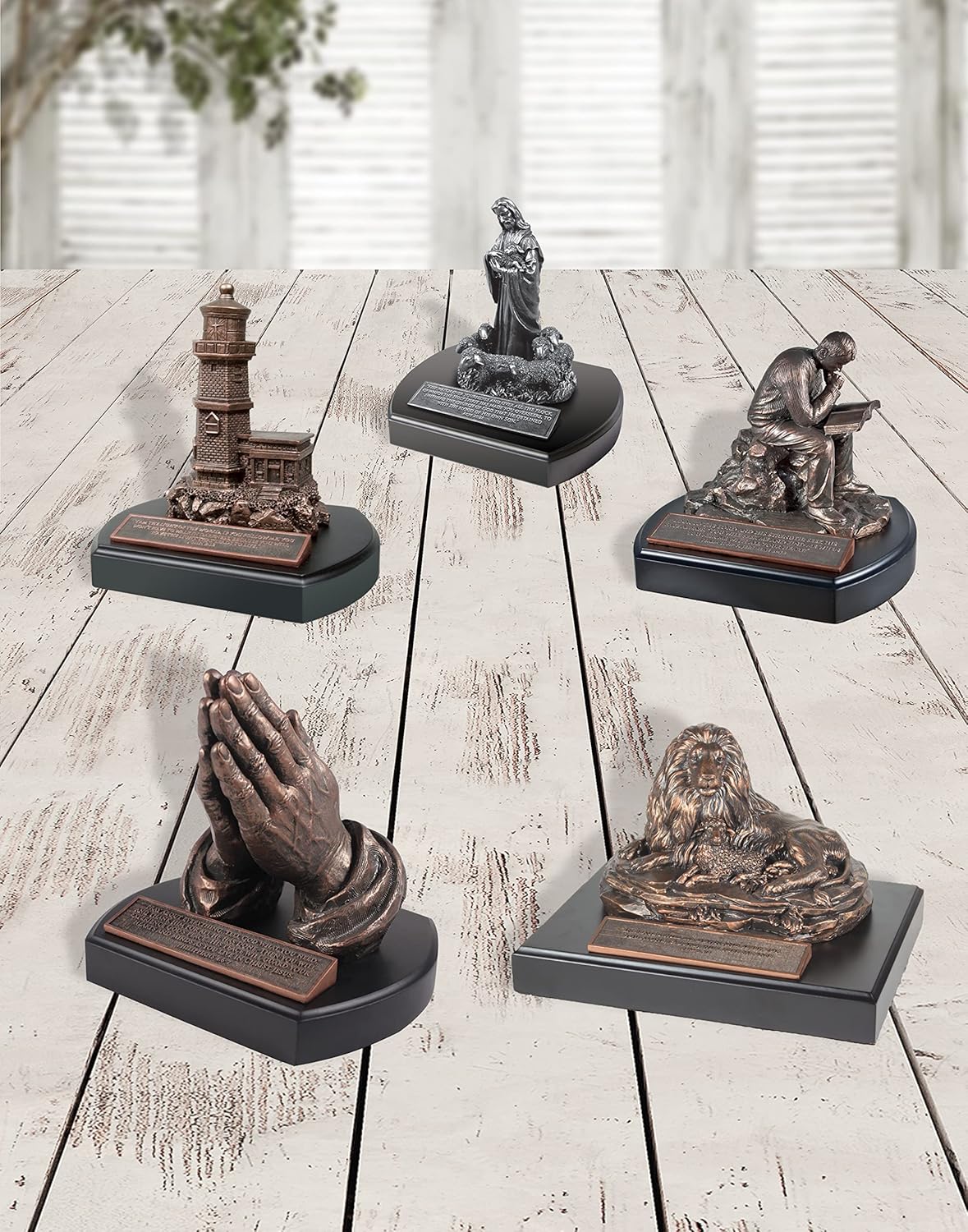 Praying Hands Bronze Tone Resin Statue 875 Inch