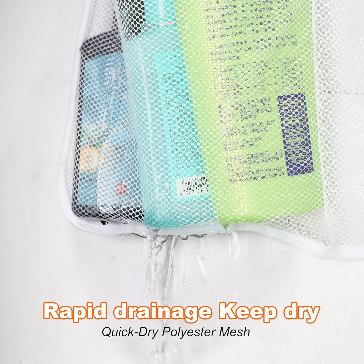 Armuzui 2 Pack Mesh Shower Caddy 7 Pockets 3 Hooks